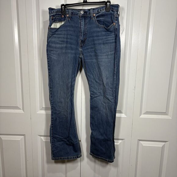 Levi’s 527 Jeans 34x30 Bootcut Blue Denim Mid Rise Men’s Y2K Grunge Westerncore - Picture 1 of 9